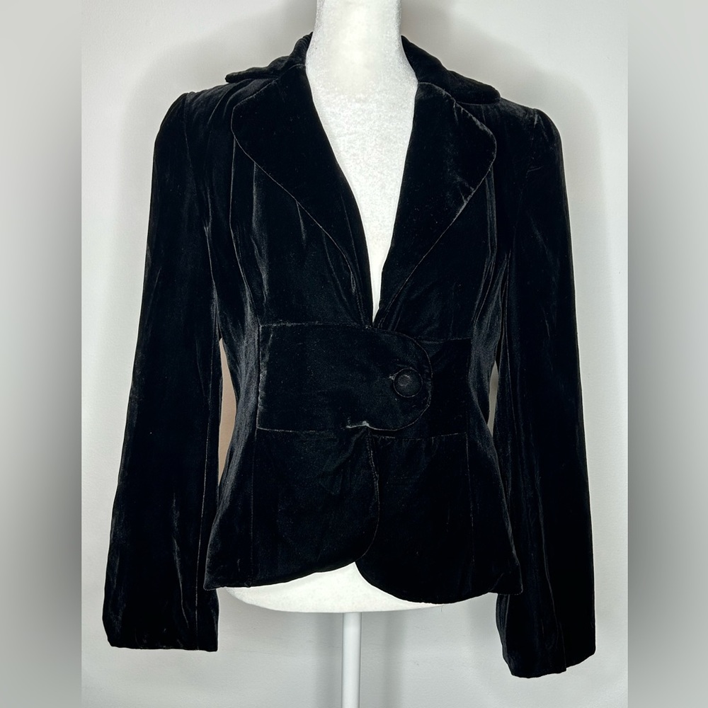 CR Sportswear Faux Velvet Blazer / size 6